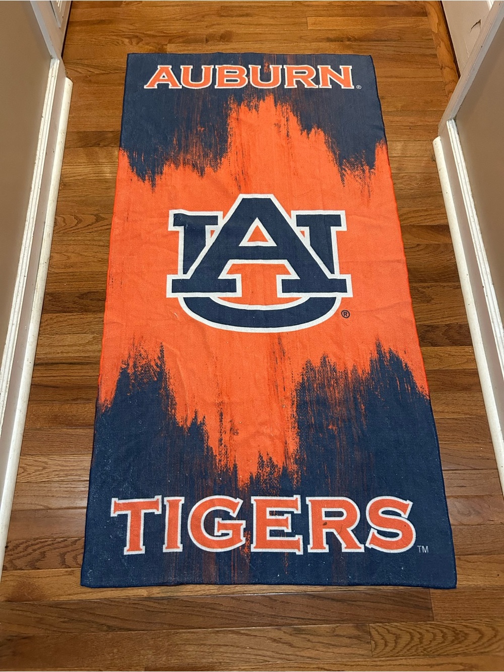 Auburn Tigers Navy and Orange Beach Towel